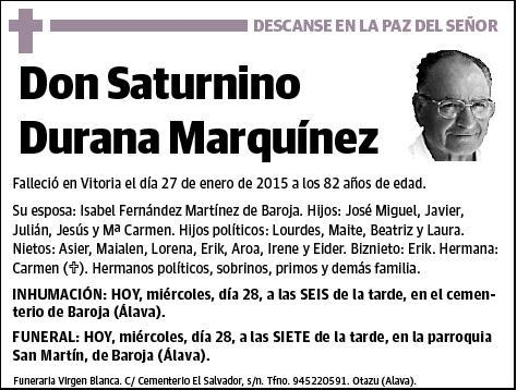 DURANA MARQUINEZ,SATURNINO