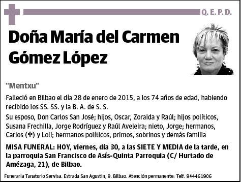 GOMEZ LOPEZ,MARIA DEL CARMEN