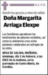 ARRIAGA ELEXPE,MARGARITA