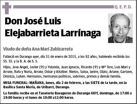 ELEJABARRIETA LARRINAGA,JOSE LUIS