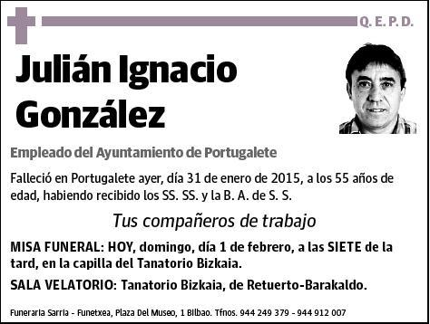 GONZALEZ,JULIAN IGNACIO