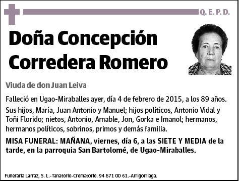 CORREDERA ROMERO,CONCEPCION