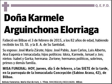 ARGUINCHONA ELORRIAGA,KARMELE