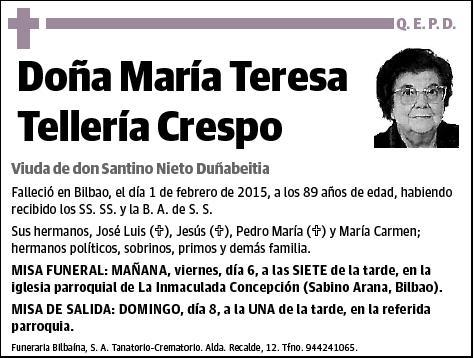 TELLERIA CRESPO,MARIA TERESA