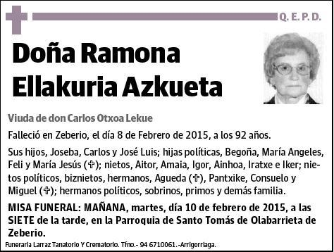 ELLAKURIA AZKUETA,RAMONA