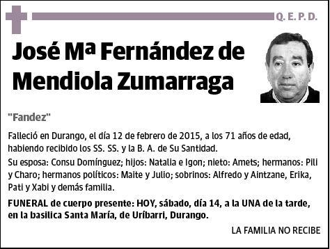 FERNANDEZ DE MENDIOLA ZUMARRAGA,JOSE Mª