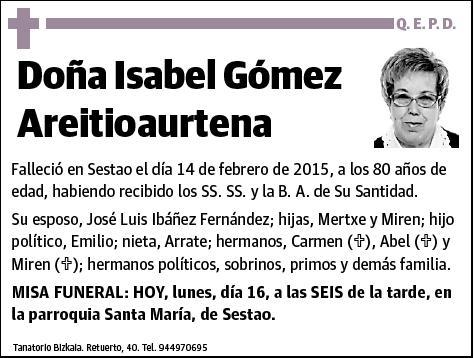 GOMEZ AREITIOAURTENA,ISABEL