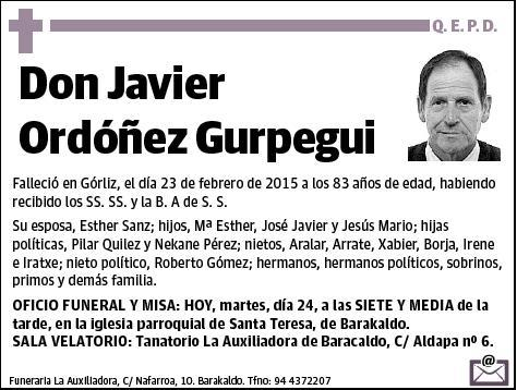 ORDOÑEZ GURPEGUI,JAVIER