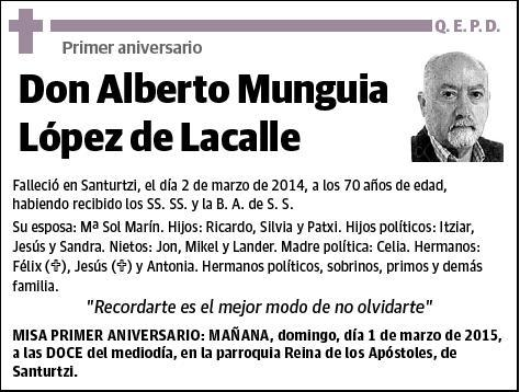 MUNGUIA LOPEZ DE LACALLE,ALBERTO