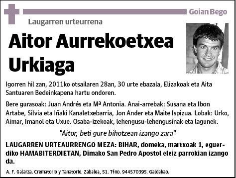 AURREKOETXEA URKIAGA,AITOR