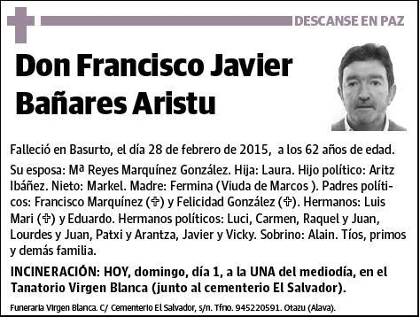 BAÑARES ARISTU,FRANCISCO JAVIER
