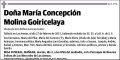 MOLINA GOIRICELAYA,MARIA CONCEPCION
