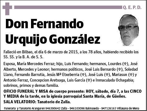 URQUIJO GONZALEZ,FERNANDO