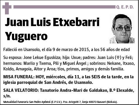 ETXEBARRI YUGUERO,JUAN LUIS