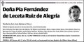 FERNANDEZ DE LECETA RUIZ DE ALEGRIA,PIA