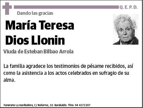 DIOS LLONIN,MARIA TERESA