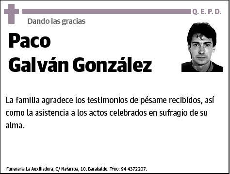 GALVAN GONZALEZ,PACO