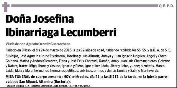 IBINARRIAGA LECUMBERRI,JOSEFINA