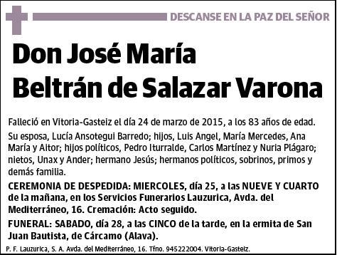 BELTRAN DE SALAZAR VARONA,JOSE MARIA