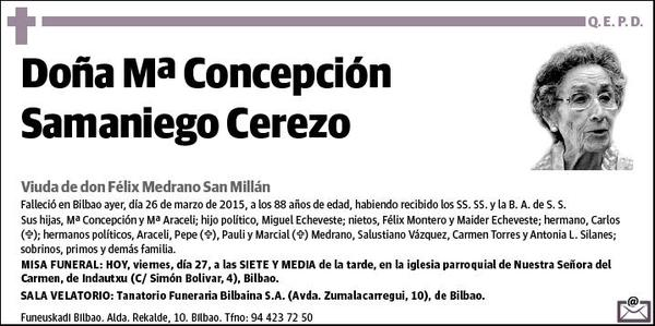 SAMANIEGO CEREZO,Mª CONCEPCION