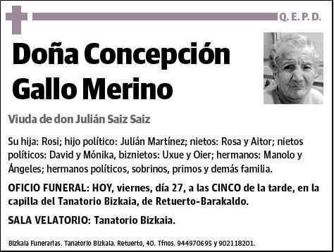 GALLO MERINO,CONCEPCION