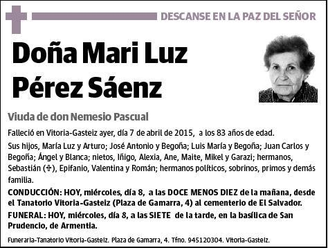 PEREZ SAENZ,MARI LUZ