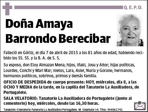 BARRONDO BERECIBAR,AMAYA