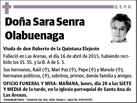SENRA OLABUENAGA,SARA