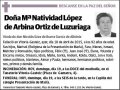 LOPEZ DE ARBINA ORTIZ DE LUZURIAGA,MARIA NATIVIDAD