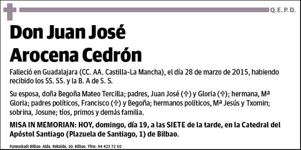 AROCENA CEDRON,JUAN JOSE