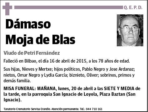 MOJA DE BLAS,DAMASO