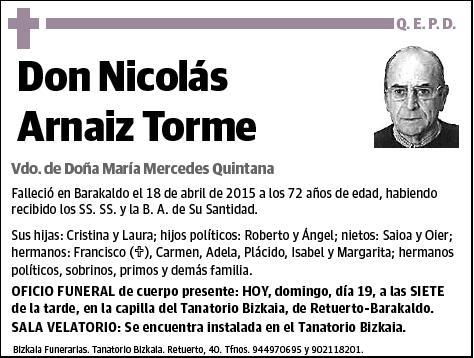 ARNAIZ TORME,NICOLAS