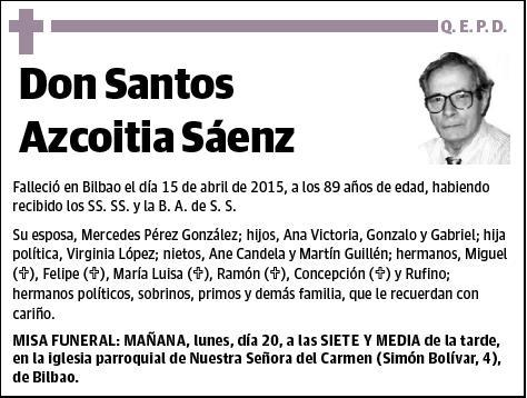 AZCOITIA SAENZ,SANTOS