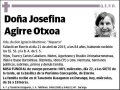 AGIRRE OTXOA,JOSEFINA