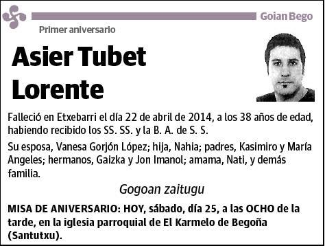 TUBET LORENTE,ASIER