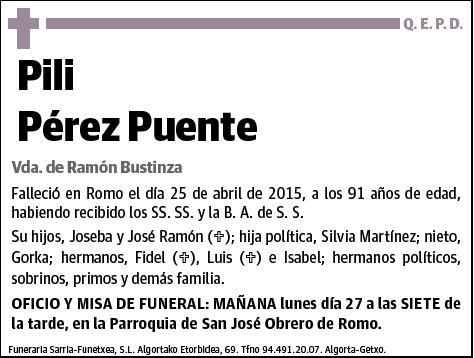 PEREZ PUENTE,PILI