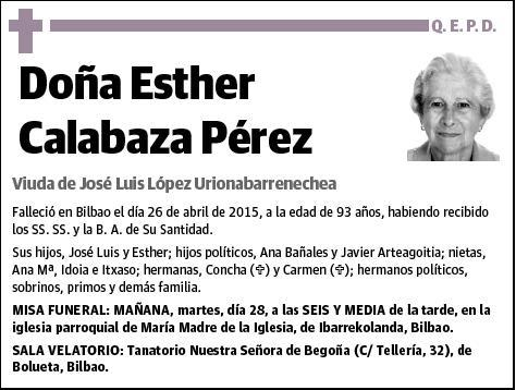 CALABAZA PEREZ,ESTHER