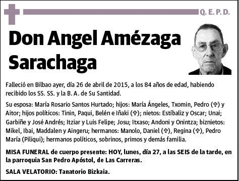 AMEZAGA SARACHAGA,ANGEL