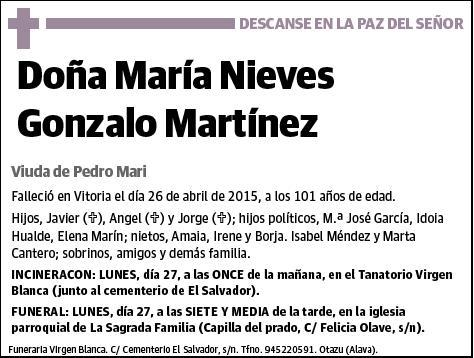 GONZALO MARTINEZ,MARIA NIEVES