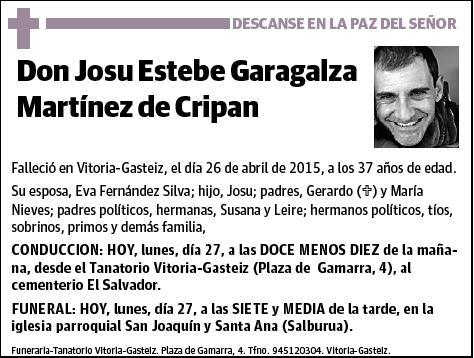 GARAGALZA MARTINEZ DE CRIPAN,JOSU ESTEBE