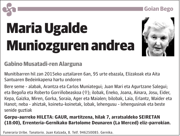 Maria Ugalde Muniozguren
