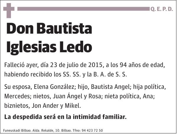 Bautista Iglesias Ledo