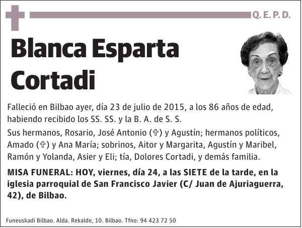 Blanca Esparta Cortadi