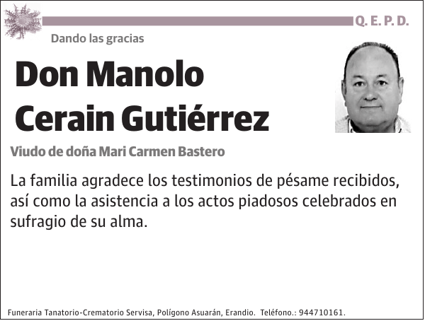 Manolo Cerain Gutiérrez
