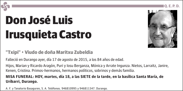José Luis Irusquieta Castro