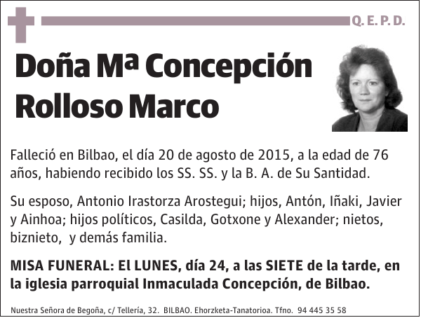 Mª Concepción Rolloso Marco
