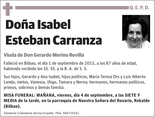 Isabel Esteban Carranza