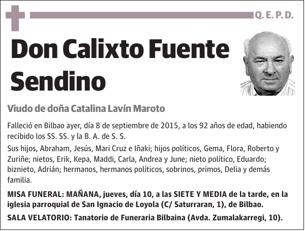 Calixto Fuente Sendino