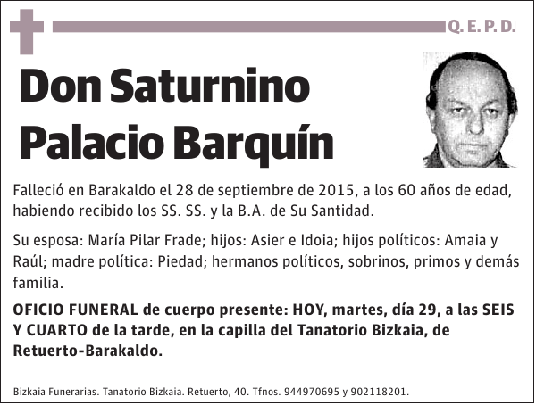 Saturnino Palacio Barquín