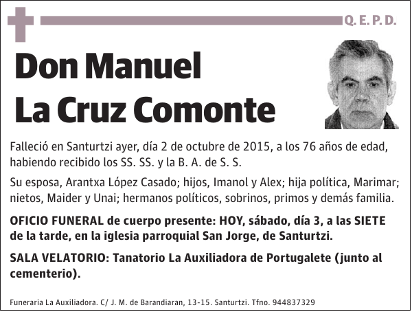 Manuel La Cruz Comonte